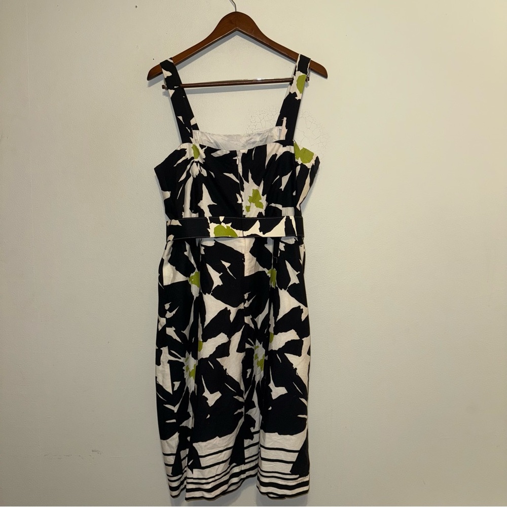 Jessica Howard Vintage Black White Fit & Flare Dress Belted Y2K - Picture 4 of 7
